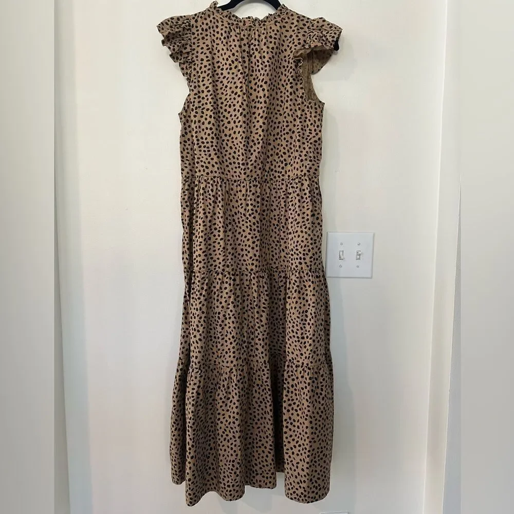 J. Crew Poplin Midi Polka Dot Dress S